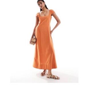 ASOS Vibrant Orange Maxi Dress